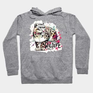 Snow Leopard - Protect Wildlife Hoodie